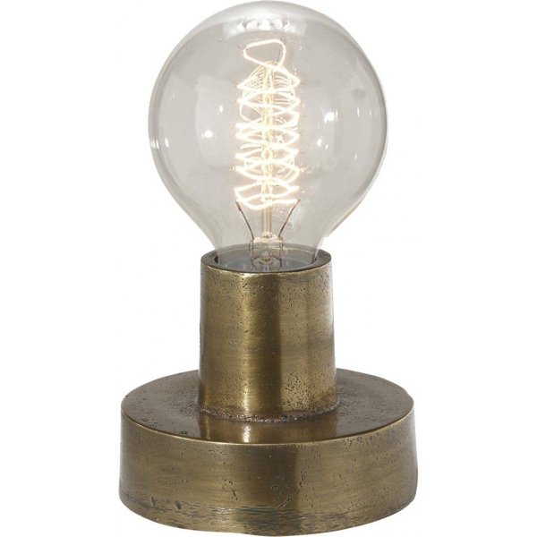 Hinweis Lampensockel - Rustikales Messing - 12 cm Hinweis Lampensockel - Rustikales Messing - 12 cm