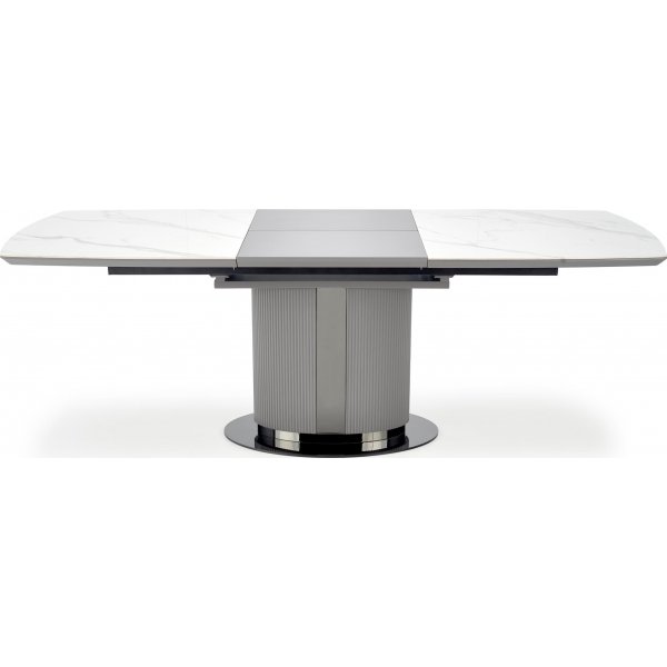 Dancan Esstisch 160-220 x 90 cm - Weißer Marmor/Grau Dancan Esstisch 160-220 x 90 cm - Weißer Marmor/Grau