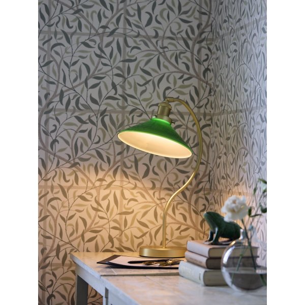 Axel Tischlampe - Gr�n/Messing - 25 cm