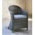 Essgruppe Alva: Esstisch aus Teakholz/verzinktem Stahl mit 6 Mercury-Sesseln aus grauem Kunstrattan