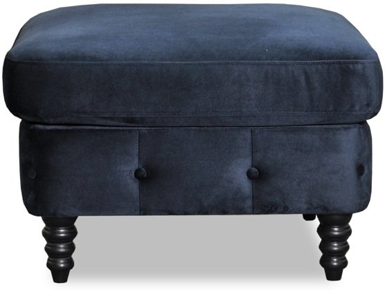Ashford Chesterfield Fußhocker - Dunkelblauer Samt Ashford Chesterfield Fußhocker - Dunkelblauer Samt
