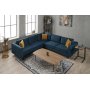 Kale Ecksofa - Blauer Samt