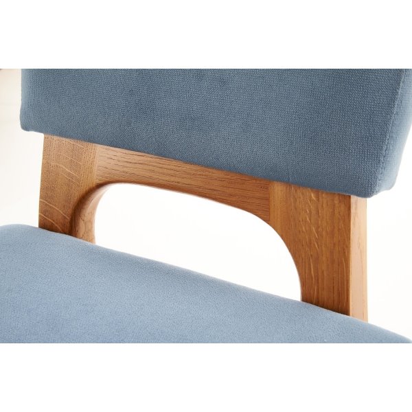 Stuhl Clemens - Blau & Eiche Stuhl Clemens - Blau & Eiche