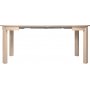 Bernardin runder Esstisch ausziehbar 95-195 x 95 cm - Eiche wei getncht