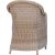 Mercury-Sessel aus synthetischem Rattan - Natur + Mbelpflegeset fr Textilien