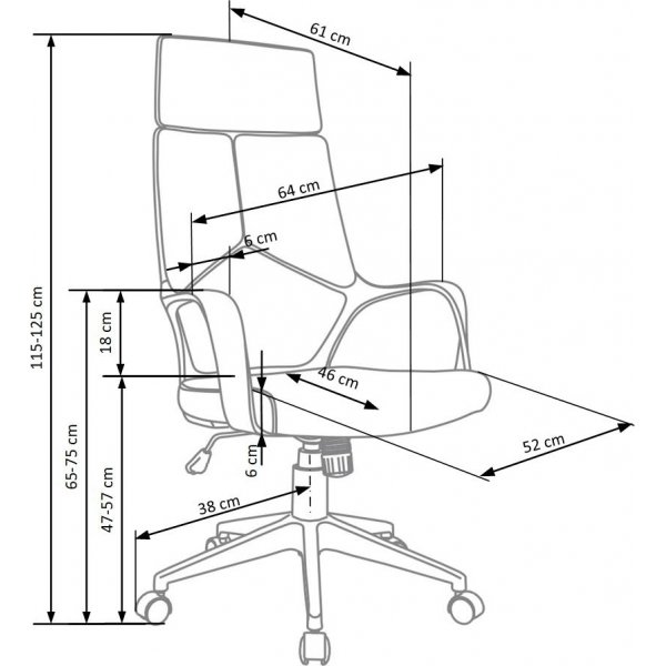 Bürostuhl Cecylia - Schwarz & Blau Bürostuhl Cecylia - Schwarz & Blau