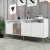 Milan Sideboard 180 cm - Wei/Gold