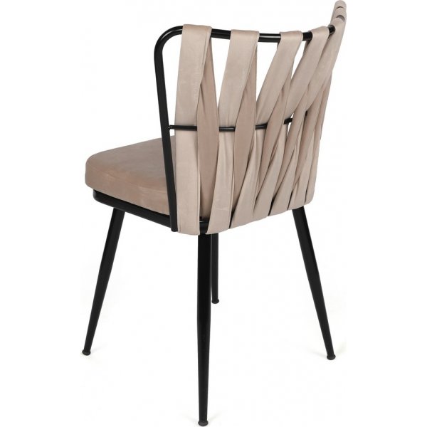 Kozako Esszimmerstuhl-Set - Creme/Schwarz