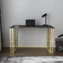 Kane Schreibtisch 120 x 60 cm - Gold/Dunkelgrau