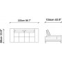 Sonya 3-Sitzer-Sofa - Creme