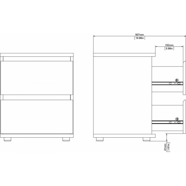 Nova Nachttisch - Wei