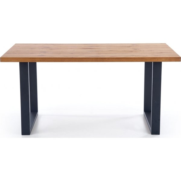 Sauber ausziehbarer Esstisch 90x160-250 cm - Eiche/Schwarz