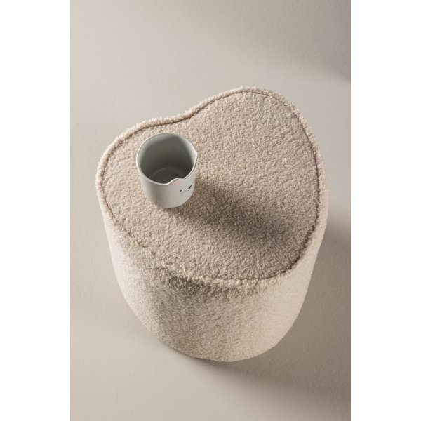 Herz-Pouf - Beige Teddy Herz-Pouf - Beige Teddy