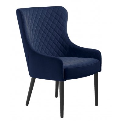 Baldor Lounge-Sessel aus blauem Samt