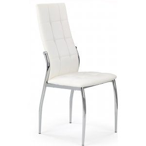 Stuhl Nicolas - Weiß/Chrom + Möbelpflegeset für Textilien