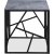 Kosmos Couchtisch 55 x 55 cm - Grauer Marmor/Schwarz