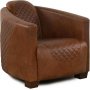Heritage Clubsessel (Squares) - Anilin Leder