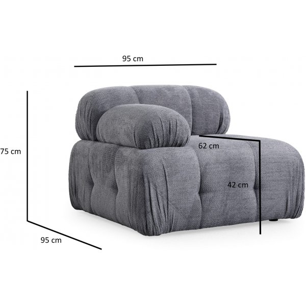 Petite 2-Sitzer-Sofa - Grau Petite 2-Sitzer-Sofa - Grau