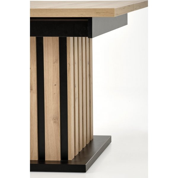 Lamello Esstisch 130-180 x 80 cm - Artisan Eiche/Schwarz