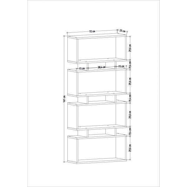 Bücherregal Langdon - Weiß Bücherregal Langdon - Weiß