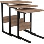 Sali Tisch 32/36/40 x 32/36/40 cm - Schwarz/Kiefer