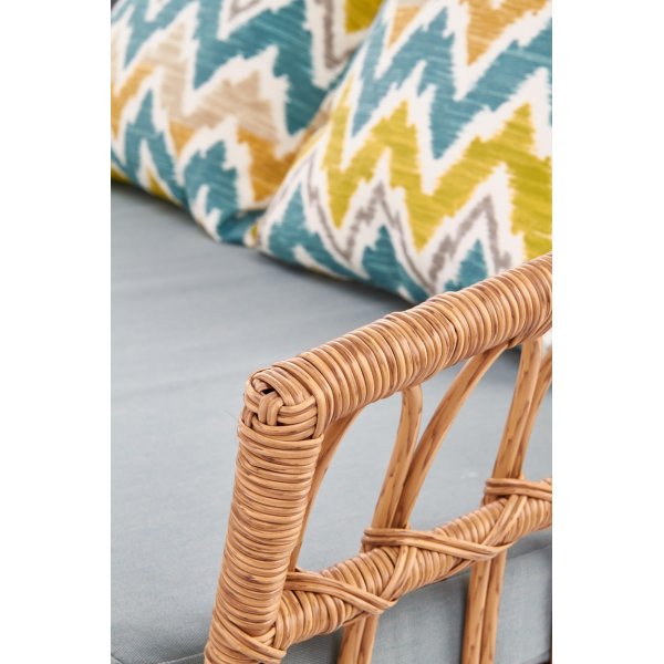 Ulmer 2-Sitzer-Sofa - Rattan + Textilreinigung fr Mbel