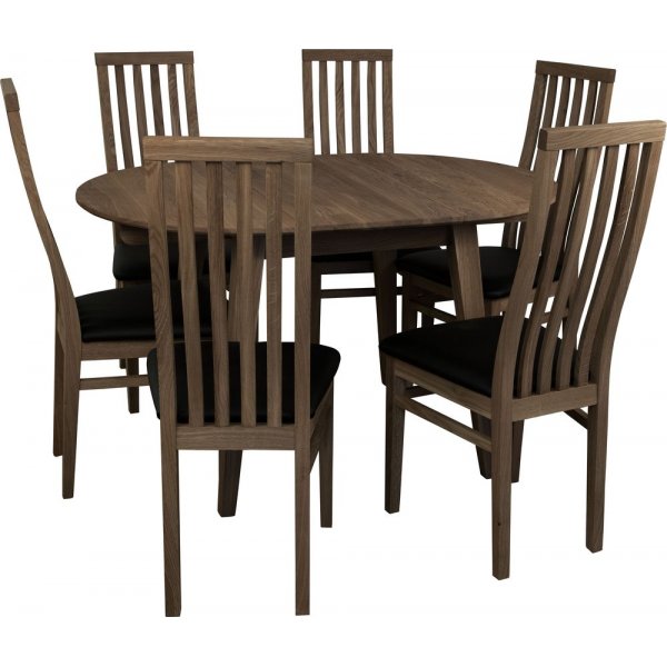 Ausziehbarer Esstisch 90-130x90 cm braun geölte Eiche - Genova Ausziehbarer Esstisch 90-130x90 cm braun geölte Eiche - Genova