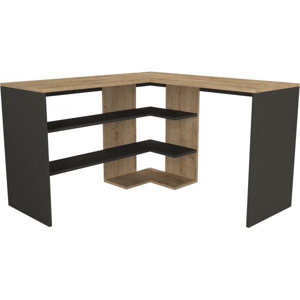 Stylo Eckschreibtisch 120/120x45 cm - Saphir/Anthrazit