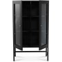 Carl Vitrinenschrank (Highboard) - schwarz gebeizte Eiche + Fleckentferner fr Mbel