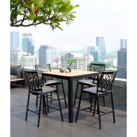 Portals Loungegruppe 5 - Schwarz/Teak Portals Loungegruppe 5 - Schwarz/Teak