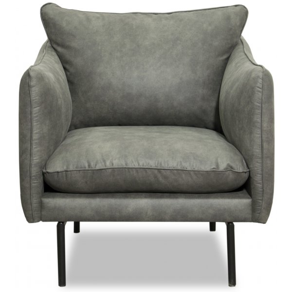 Björndal Sessel - Anthrazitfarbenes Öko-Leder Björndal Sessel - Anthrazitfarbenes Öko-Leder