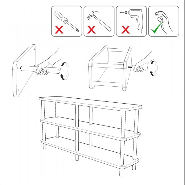 Zen-Bcherregal - Schwarz/Kiefer