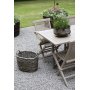 Essgruppe Salt graues Teakholz: Knock Tisch mit 4 Salt Sthlen aus grauem Teakholz
