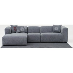 Linden-Diwansofa links - Grau