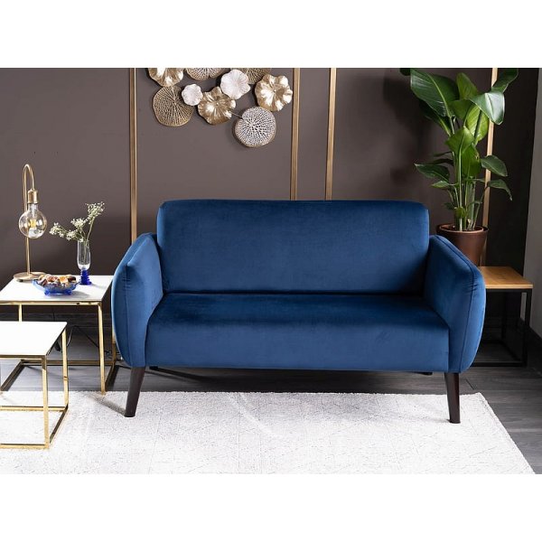 Elsa 2-Sitzer-Sofa - Blauer Samt