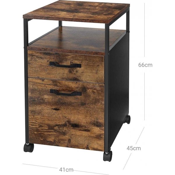 Belmont Aktenschrank - Braun/Schwarz