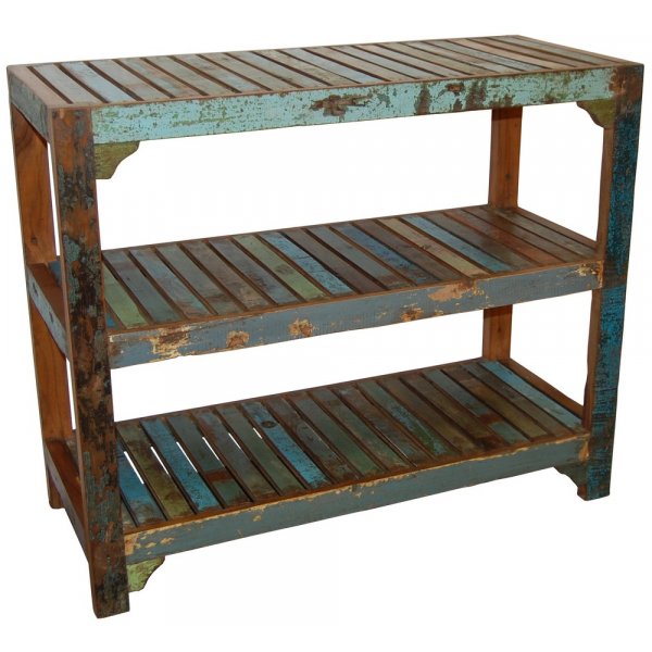 Helmond - Regal / Schuhregal aus recyceltem Holz