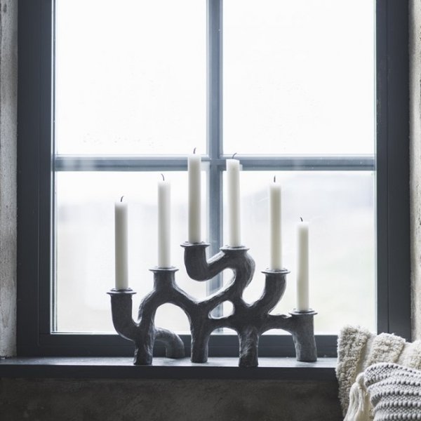 Sandro Kerzenständer 35 x 14 x 20 cm - Grau Sandro Kerzenständer 35 x 14 x 20 cm - Grau