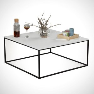 Poly-Couchtisch 75 x 75 cm - Wei