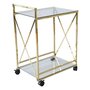 Servierwagen Cross - Messing
