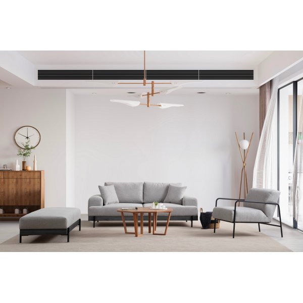 Eti Pouf - Grau/Schwarz Eti Pouf - Grau/Schwarz