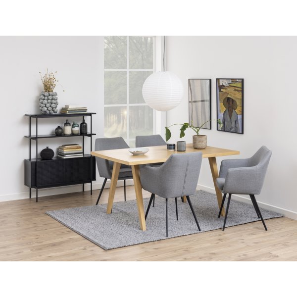 Bcherregal Angus 114 cm - Schwarz