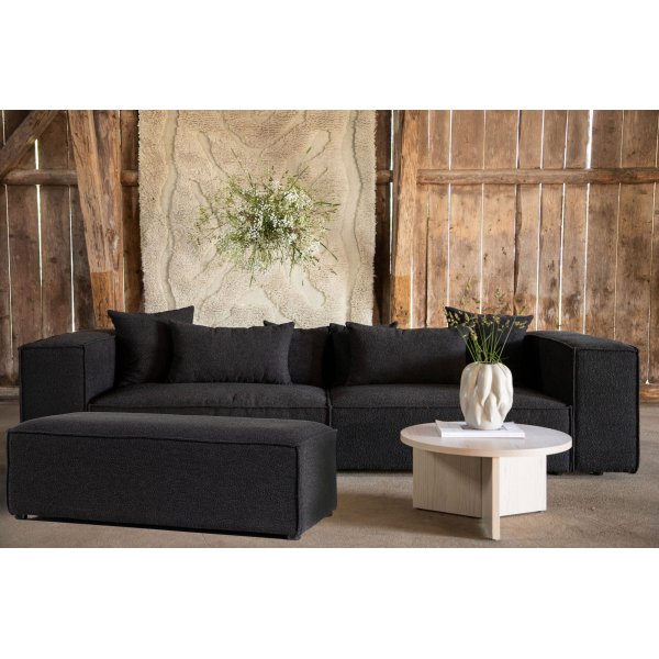 Gillholmen Pouf - Schwarzer Bouclé Gillholmen Pouf - Schwarzer Bouclé