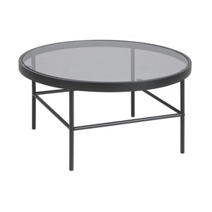 Hoya Couchtisch 80 x 80 cm - Schwarz/Glas