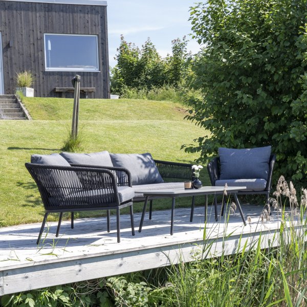 Lindos Loungegruppe - Schwarz Lindos Loungegruppe - Schwarz