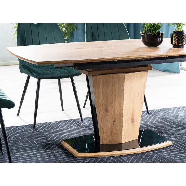 Houston Esstisch 120-160 cm - Eiche/schwarz Houston Esstisch 120-160 cm - Eiche/schwarz