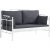 Hampus 2-Sitzer Outdoor-Sofa - Wei/Anthrazit + Mbelpflegeset fr Textilien