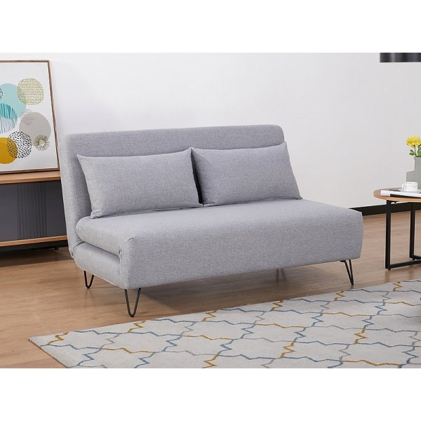 Graues 2-Sitzer-Schlafsofa Zenia