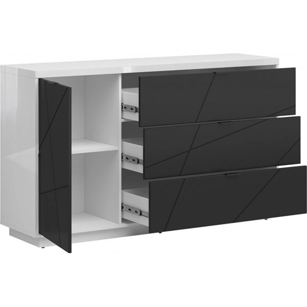 Antikes Sideboard - Wei/Schwarz