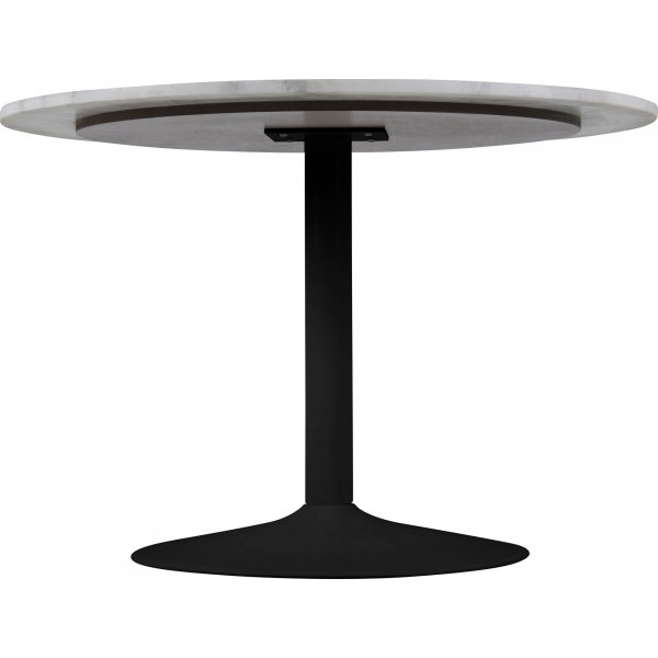 Tarifa Esstisch 110 cm - Weier Marmor/Schwarz